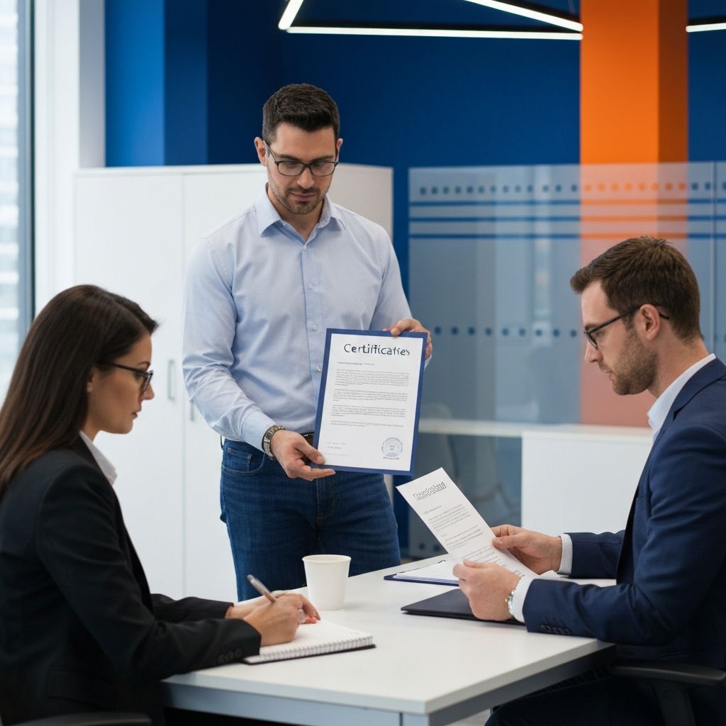 Professional certification consultation